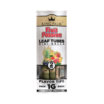 King Palm Fruit Passion Leaf Tube Minis 2ct