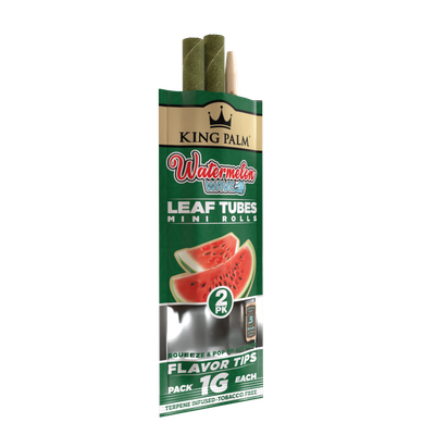 King Palm Watermelon Wave Leaf Tubes Mini 2ct