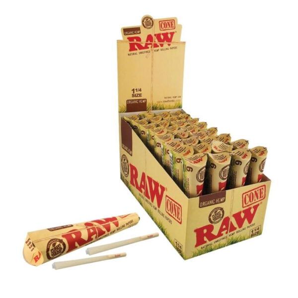 RAW Classic Organic Hemp Cones 1 1/4 6ct