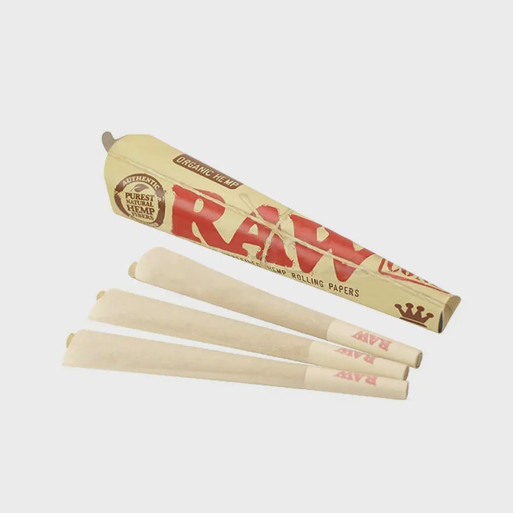 RAW Organic Hemp Cones King Size 3ct