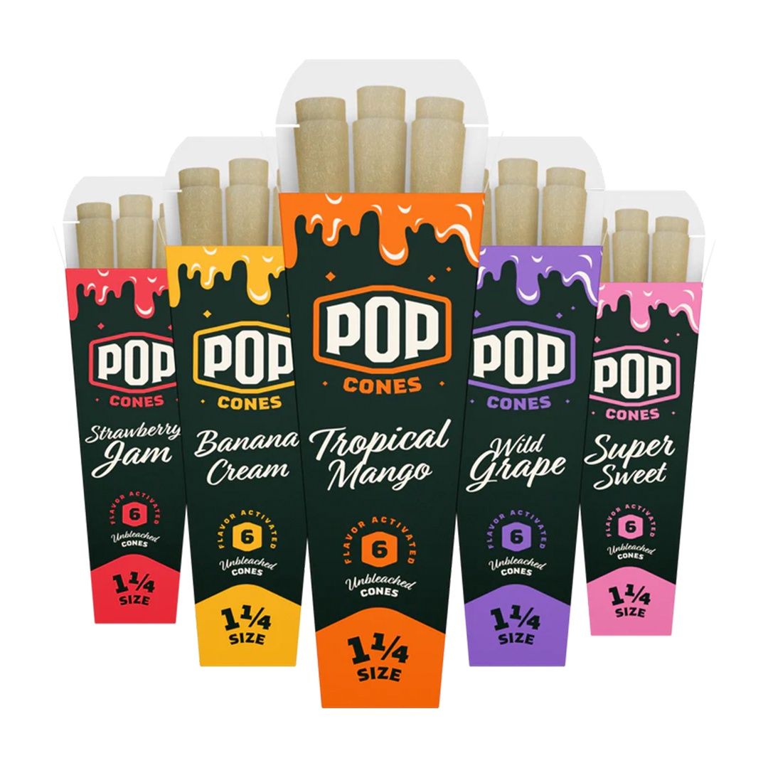 Pop Cones Unbleached 1 1/4 6ct