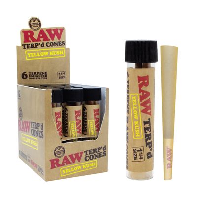 RAW Terp&#39;d Cones Yellow Kush 6ct