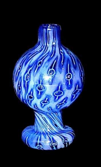 Glass Bubble Carb Cap US Glass 25mm, Color: Blue
