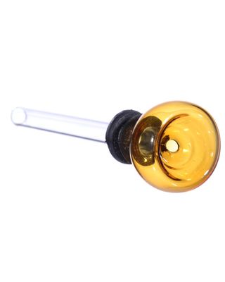 Male Dry Herb Bowl with 2&quot; Stem - Amber