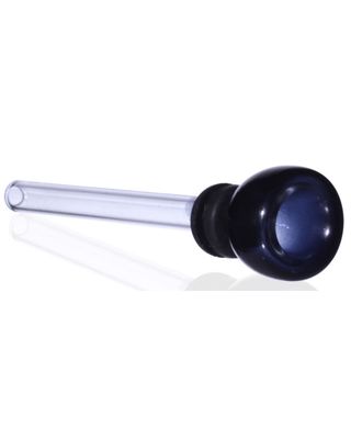 4.5&quot; Male Dry Herb Bowl with Long Stem - Black