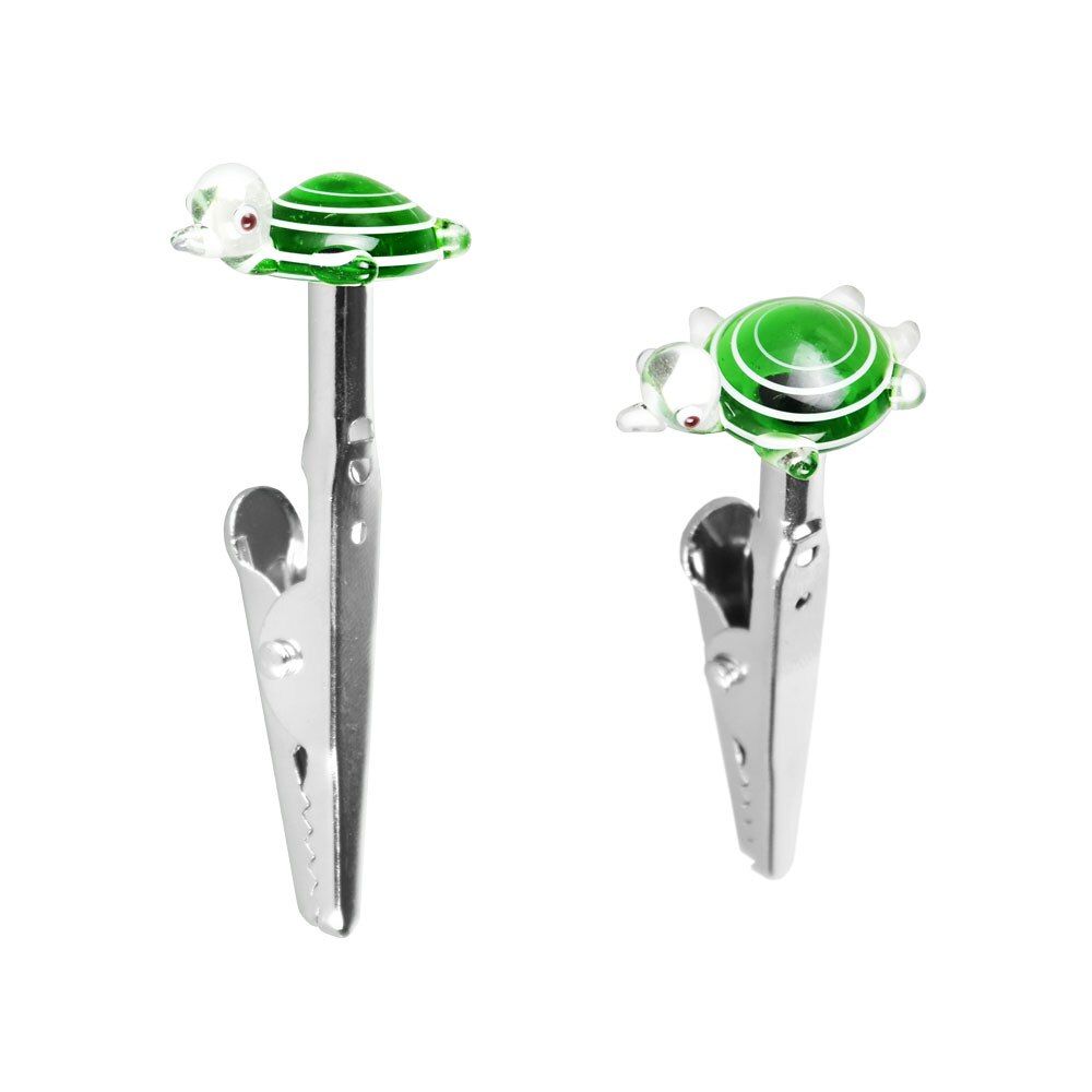 Animal Style Glass Roach Clips, Animal: Turtle