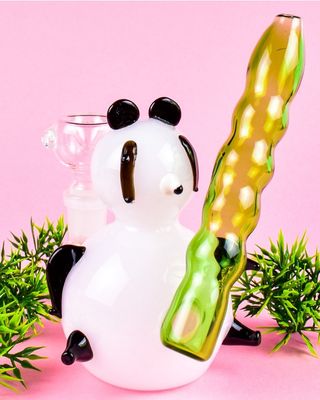 Master Yo - 4&quot; Panda Glass Hand Pipe Bubbler