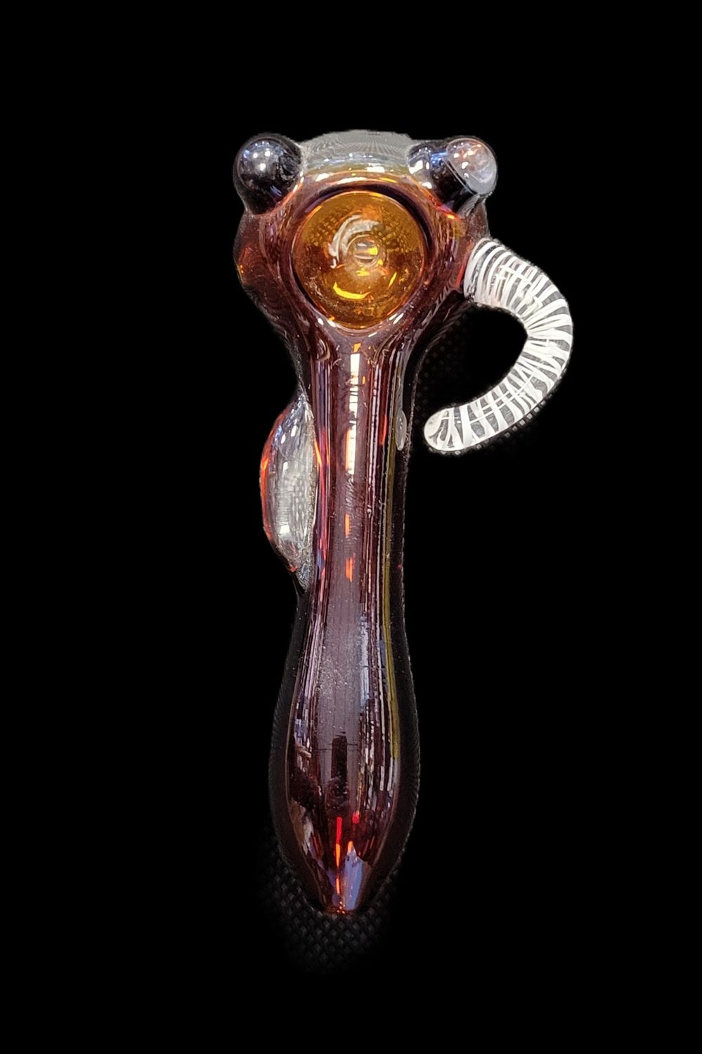 Amber Pipe w/ Handle