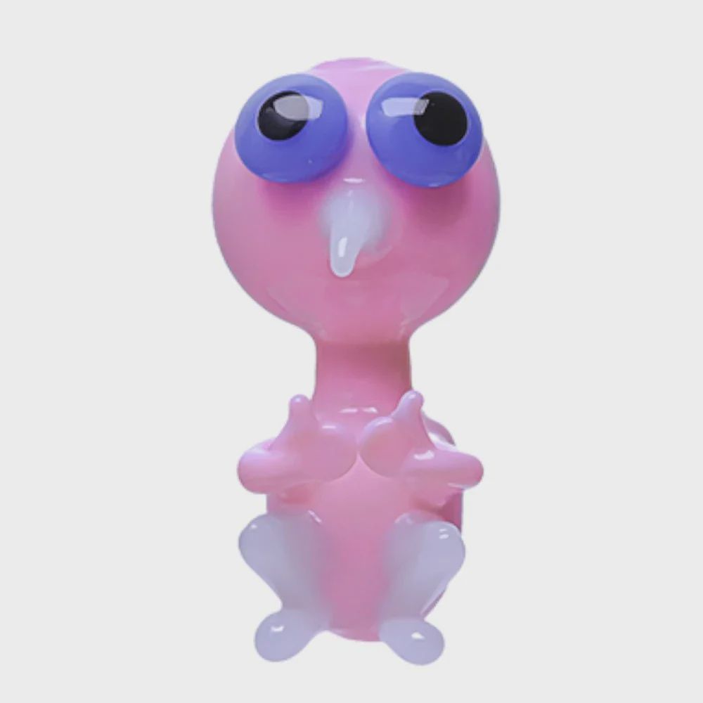 Cheech Glass Pink Birdie Hand Pipe