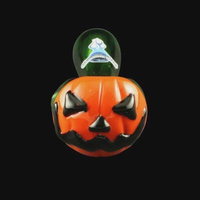 Chameleon Glass | Jack-o-Lantern | Pumpkin Hand Pipe | Made in the USA