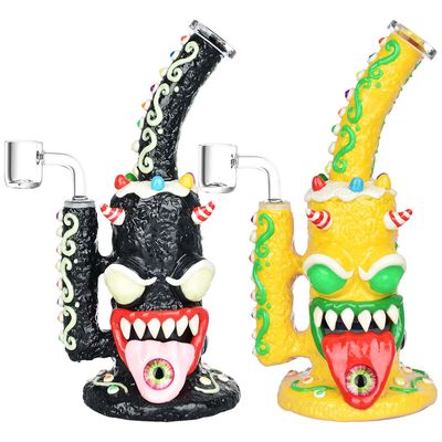 Gingerbread Monster 3D Painted Dab Rig 9.75&quot; 14mm F