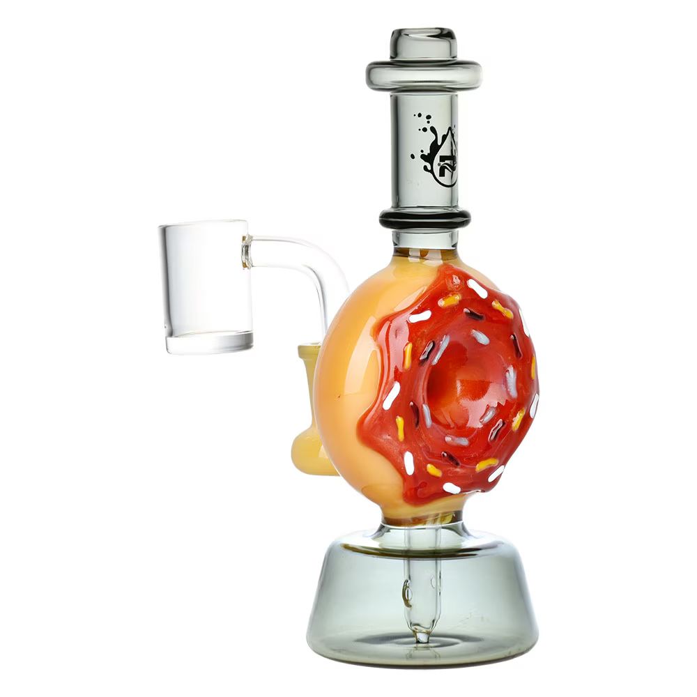 Pulsar Delightful Donut Rig 6.75&quot; 14mm F, Color: Red