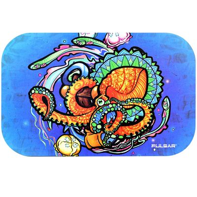 Pulsar Magnetic Rolling Tray Lid Psychedelic Octopus 11&quot;x7&quot;