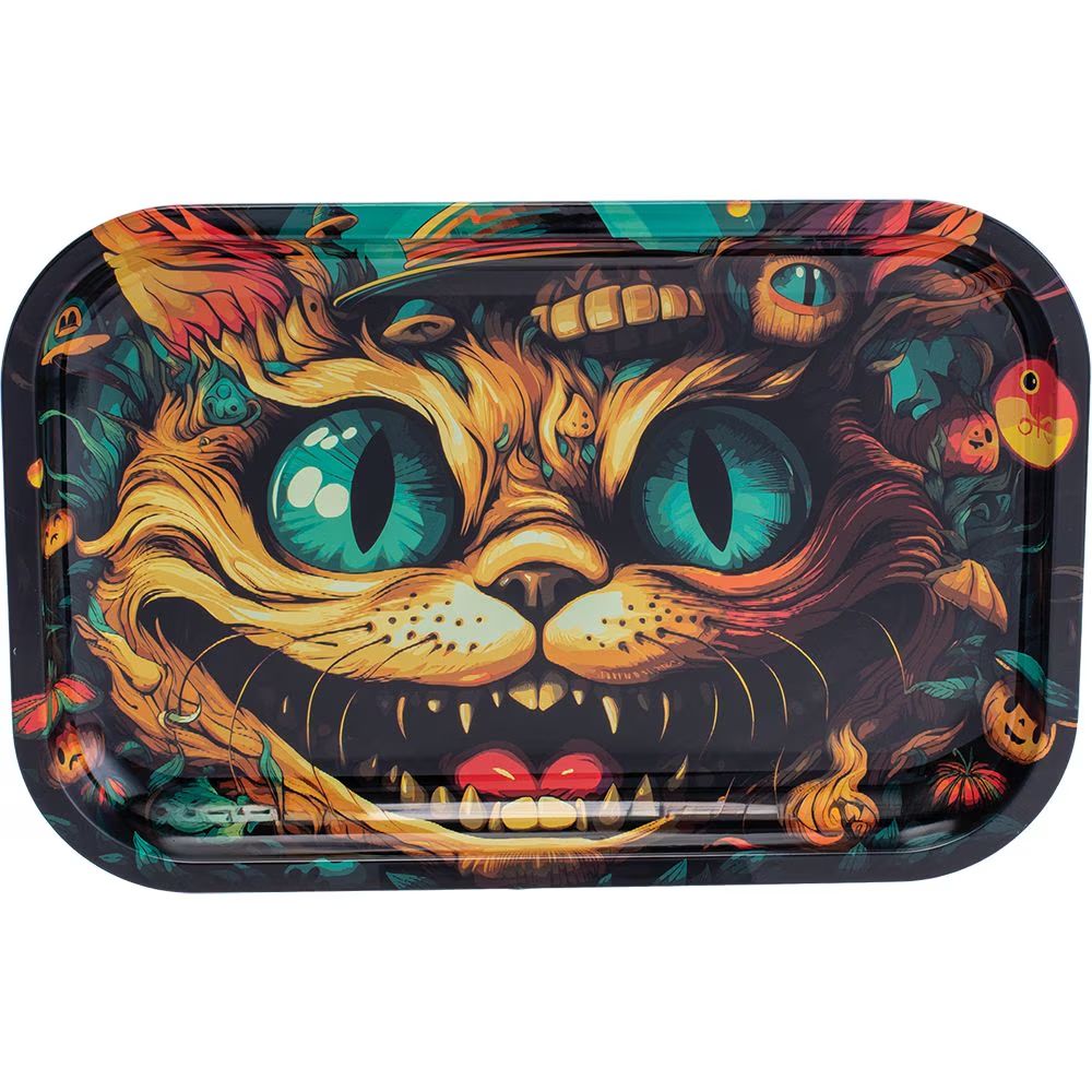 Fujima Trippy Cat Metal Rolling Tray 11.25&quot;x7.25&quot;