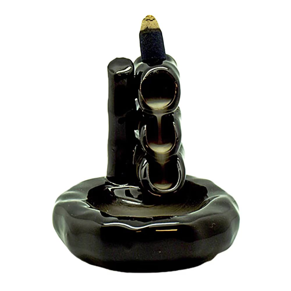 Bamboo Logs Ceramic Backflow Incense Burner