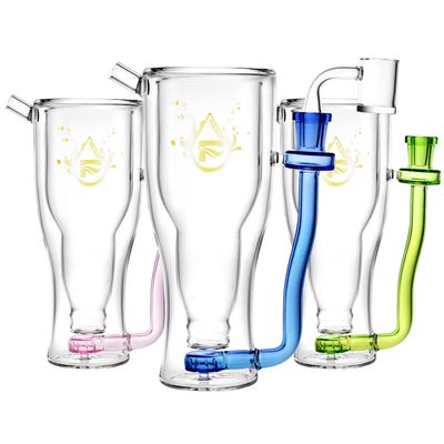 Pulsar Drinkable Beer Mug Glass Dab Rig 8.5&quot; 14mm F