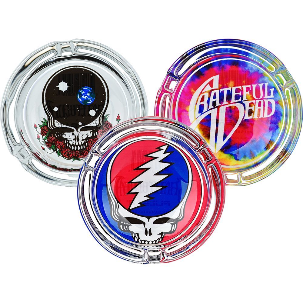 Grateful Dead x Pulsar Licensed Glass Ashtray - 3.5&quot;