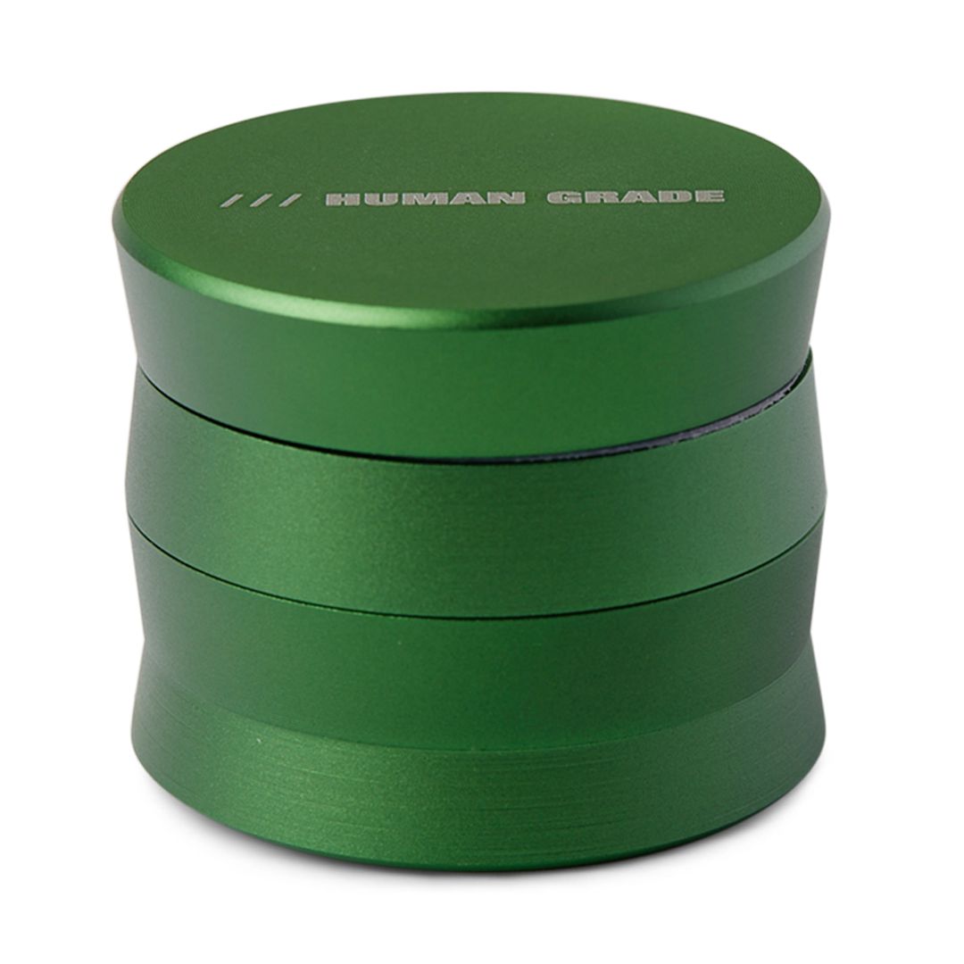 Human Grade Aluminum Grinder Model 3A  2”, Color: Green
