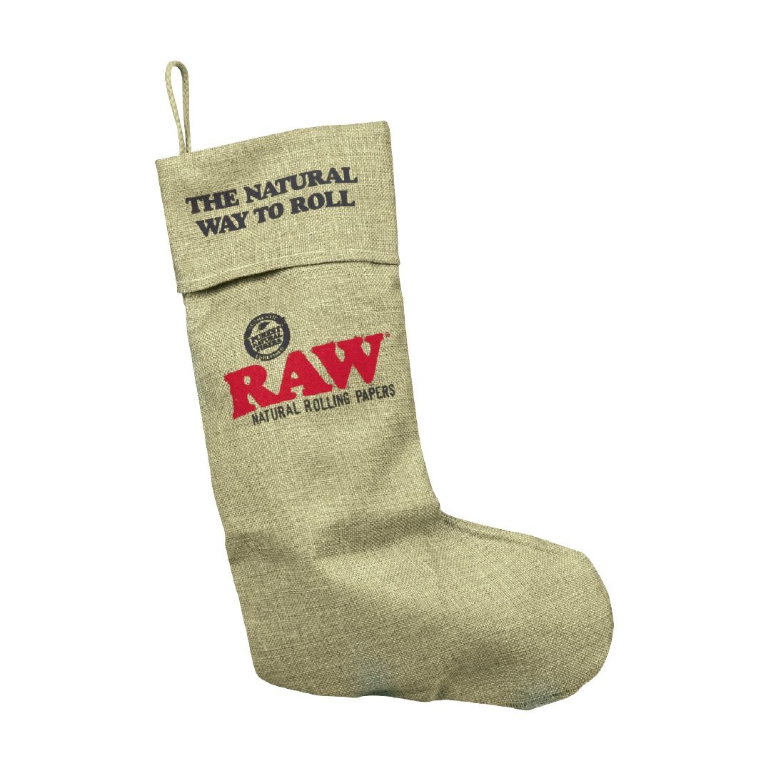 RAW Christmas Stocking - Burlap