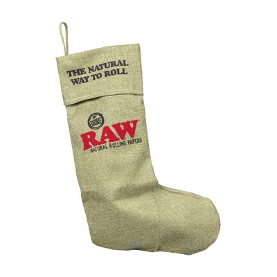 RAW Christmas Stocking - Burlap
