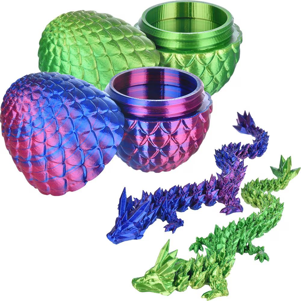 Dragon Egg Surprise 3D Printed Dragon Figurine 11&quot;