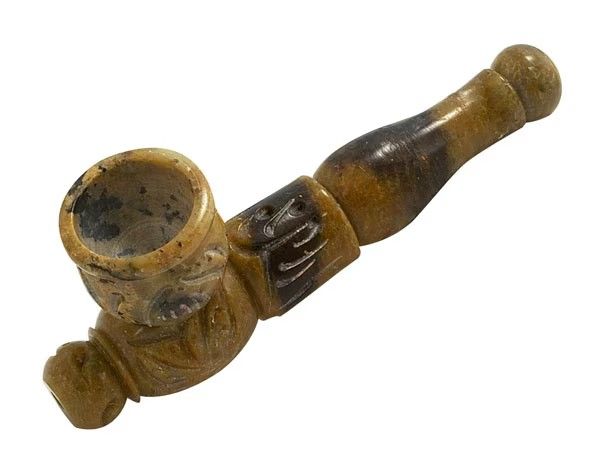Carved Accent Stone Steamroller Pipe | 4.25&quot;