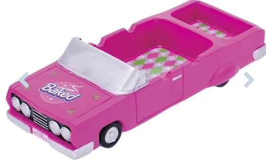 Fujima Baked Pink Convertible Ashtray with Stash Trunk 10&quot;