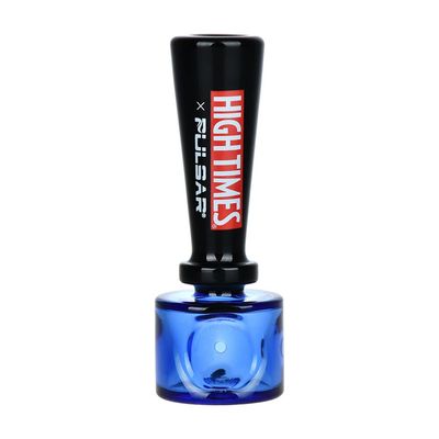 High Times® x Pulsar Geometric Spoon Pipe 4.25&quot; Blue/Black