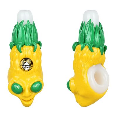 Pulsar Trippy Pineapple Hand Pipe 5.5&quot; (Glows in the Dark)