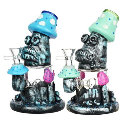 Fungus Father Glow in the Dark Water Pipe 7" 14mm F