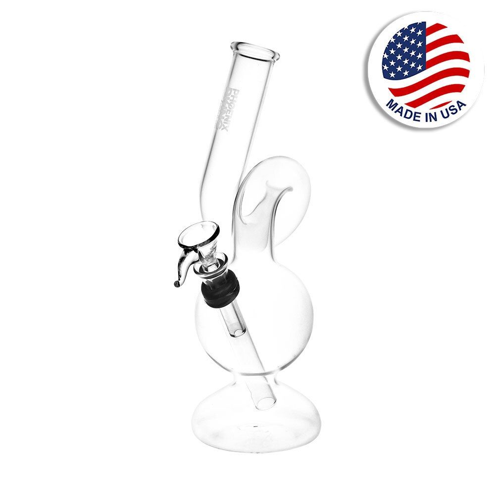 Phoenix Rising Upside Down Twisted Bubble Water Pipe 8&quot;