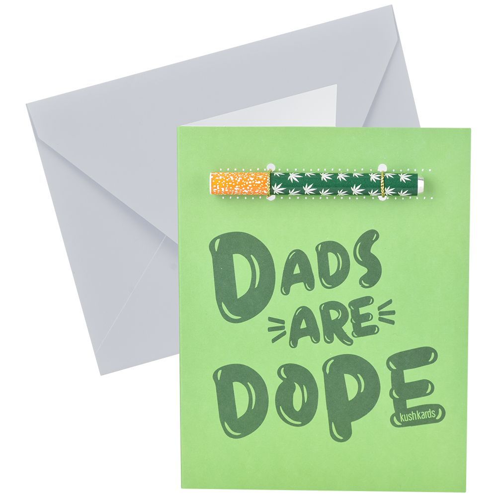 KushKards One Hitter Greeting Card, Style: Dads Are Dope