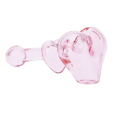Lovely Hearts Glass Hand Pipe 4&quot;