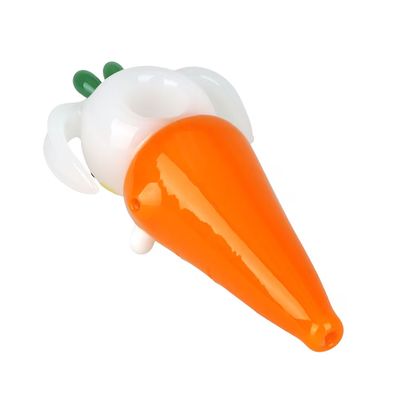 Hare &amp; Carrot Glass Hand Pipe 4.25"