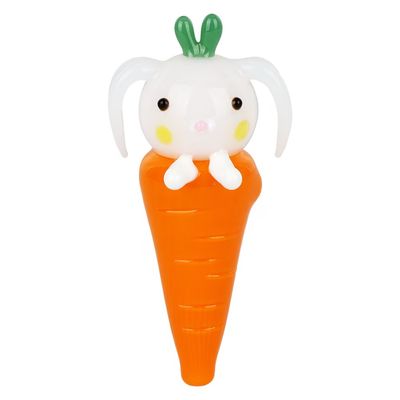 Hare &amp; Carrot Glass Hand Pipe 4.25&quot;