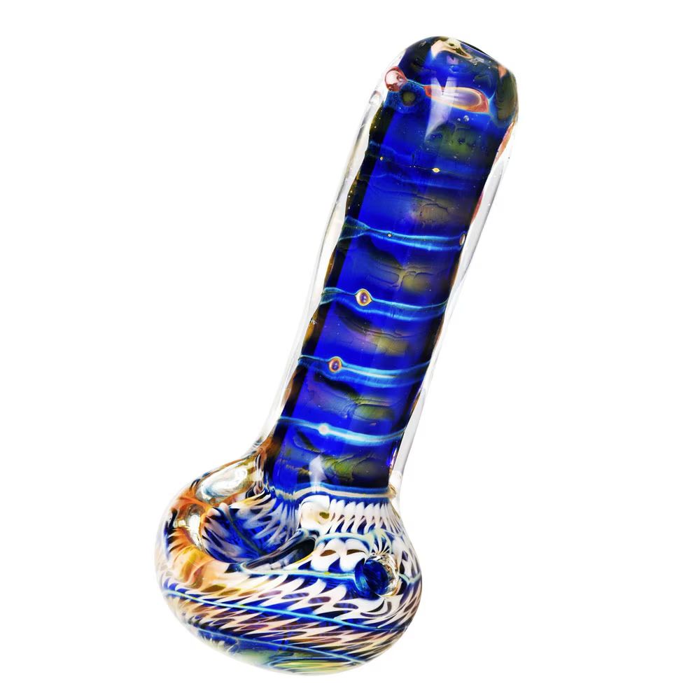 Desert At Night Glass Spoon Pipe 3.75&quot;, Style: Toxic Oasis