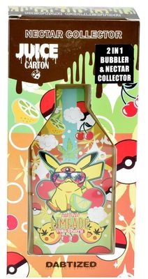 Dabtized Juice Carton Bubbler Dab Straw &amp; Dry Herb Pipe 7" 10mm F