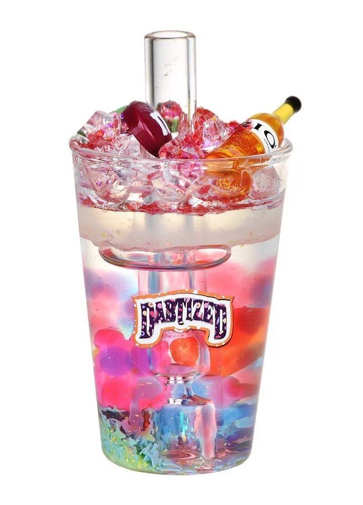 Dabtized 4&quot; &quot;Bottoms Up&quot; Shot Glass Design Functional Handpipe