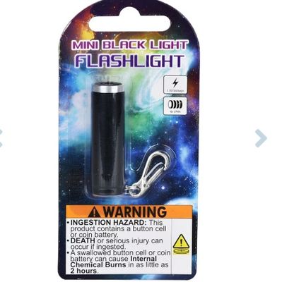 Mini BlackLight Flashlight Keychain