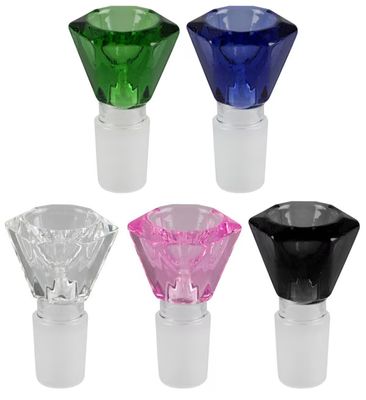 Diamond Cut Glass Herb Slide 19mm M
