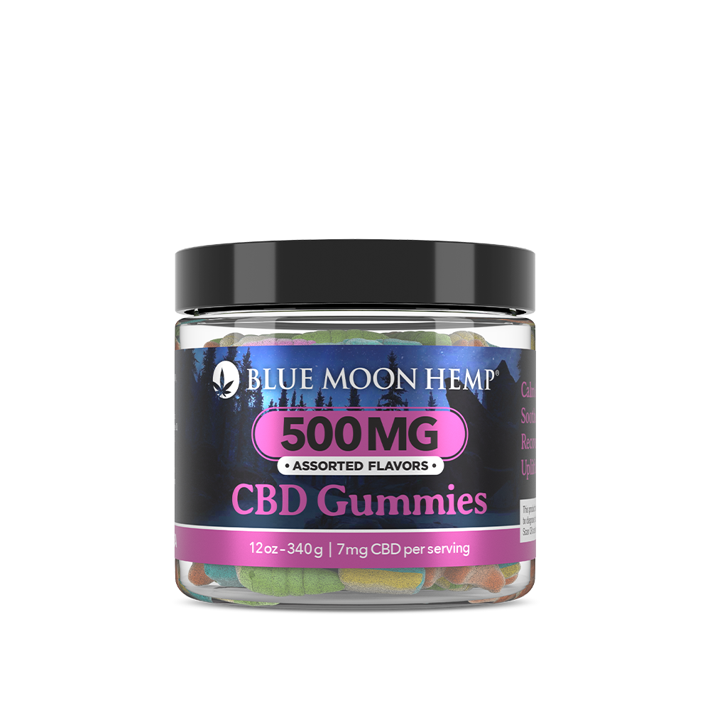 Blue Moon Hemp | 500mg | CBD Gummies | 12oz (Isolate)