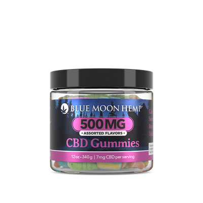 Blue Moon Hemp | 500mg | CBD Gummies | 12oz (Isolate)