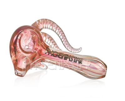 4&quot; Phoenix Star Gold Fumed Hand Pipe w/ American Rod Color Inside