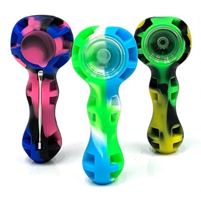 Silicone Pipe with Storage and Tool