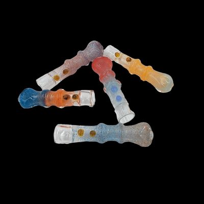 Duo Colored Chillums W/ knocker