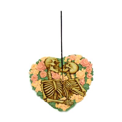 Skeletons with Flowers Incense Burner