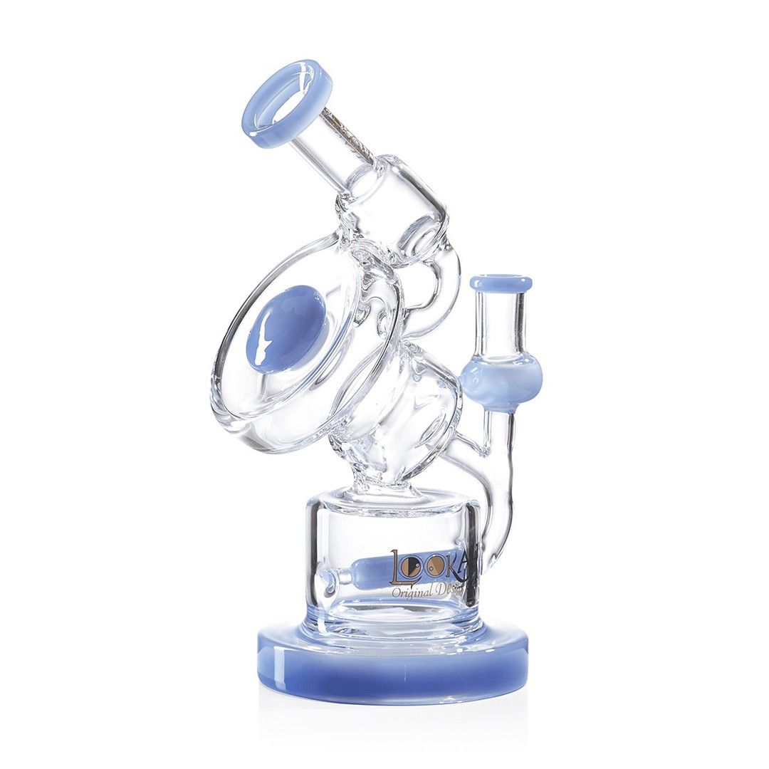 LOOKAH 10&quot; Recycler Inline Percolator Nebula Water Bong