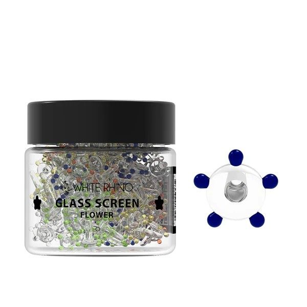 White Rhino Glass Screen | Flower (1pc)