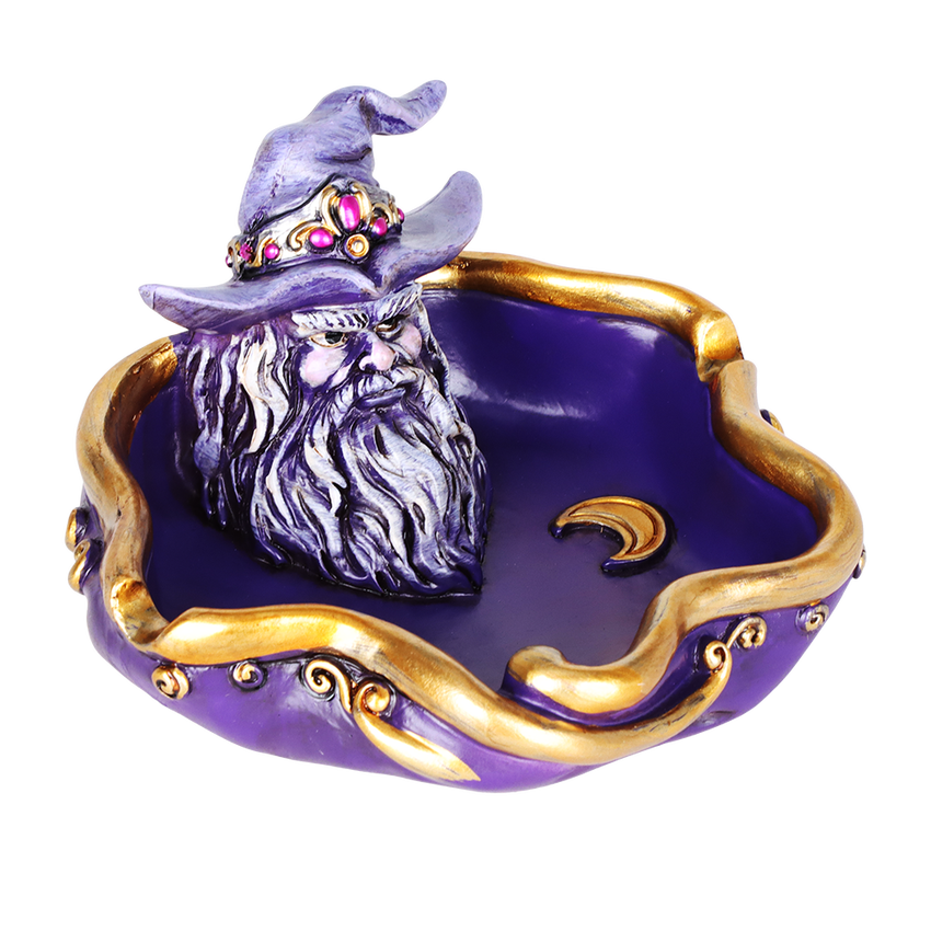 Moon Wizard Polyresin Ashtray | 5&quot; x 4.8&quot;