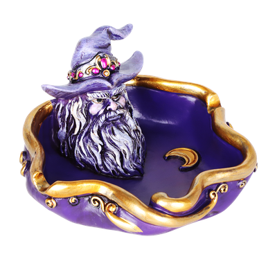 Moon Wizard Polyresin Ashtray | 5&quot; x 4.8&quot;